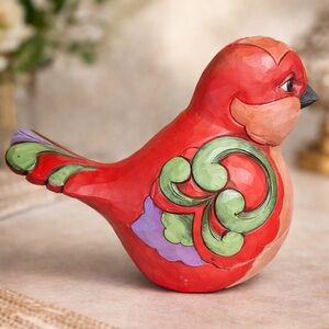 Jim Shore Cardinal “In Fine Feather” Folk Art